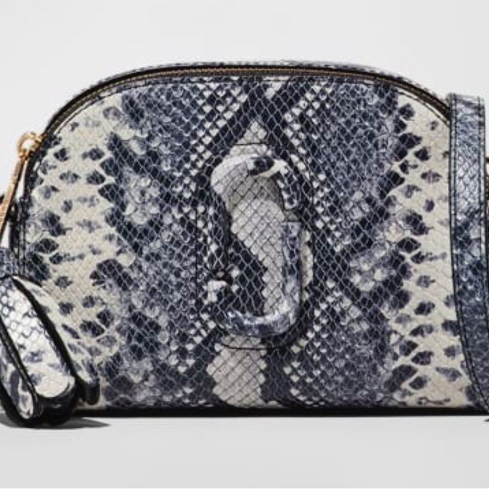 Marc Jacobs Shutter Snake Embossed Leather Crossbody Bag